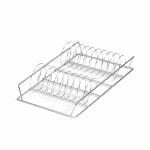 Sobremesa 18 Soporte rectangular en acero inoxidable para bolsas tipo pouches