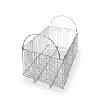 Sobremesa 15 Cesto rectangular en varilla de acero inoxidable
