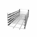 Sobremesa 17 Bastidor en acero inoxidable para bandejas rectangulares - incluye 2 bandejas
