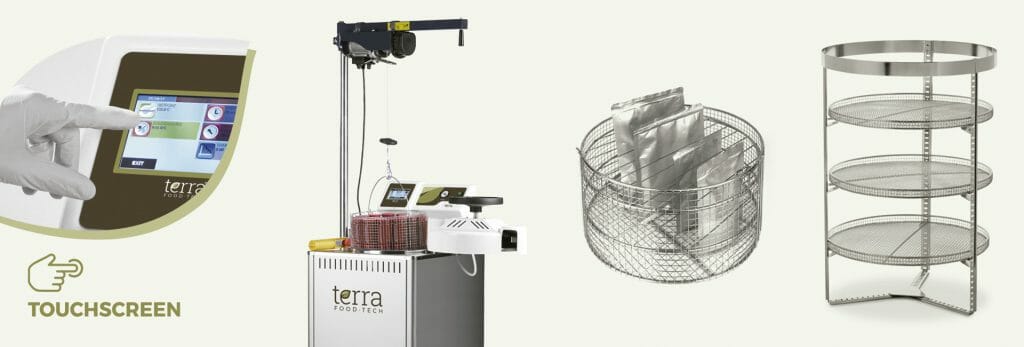 Autoclaves TERRA Food-Tech para la cocción, pasteurización y esterilización de todo tipo de alimentos envasados.