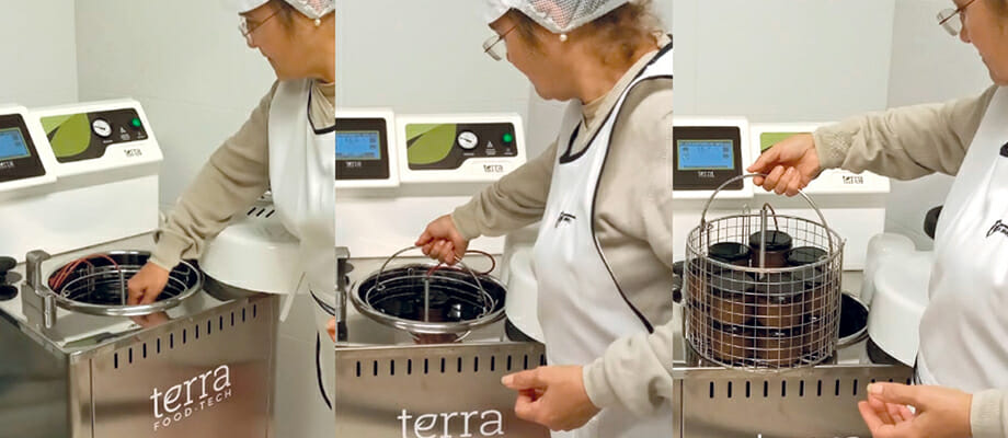 Produção da Aixada Conservas com autoclaves TERRA Food-Tech.