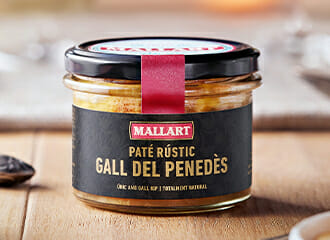 Rustikale Pastete vom Penedès-Hahn, hergestellt von Mallart Artesanos Charcuteros