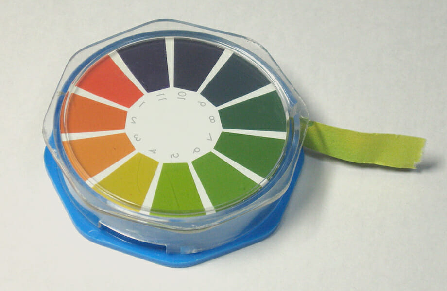 Litmus paper strips for measuring pH of foods
