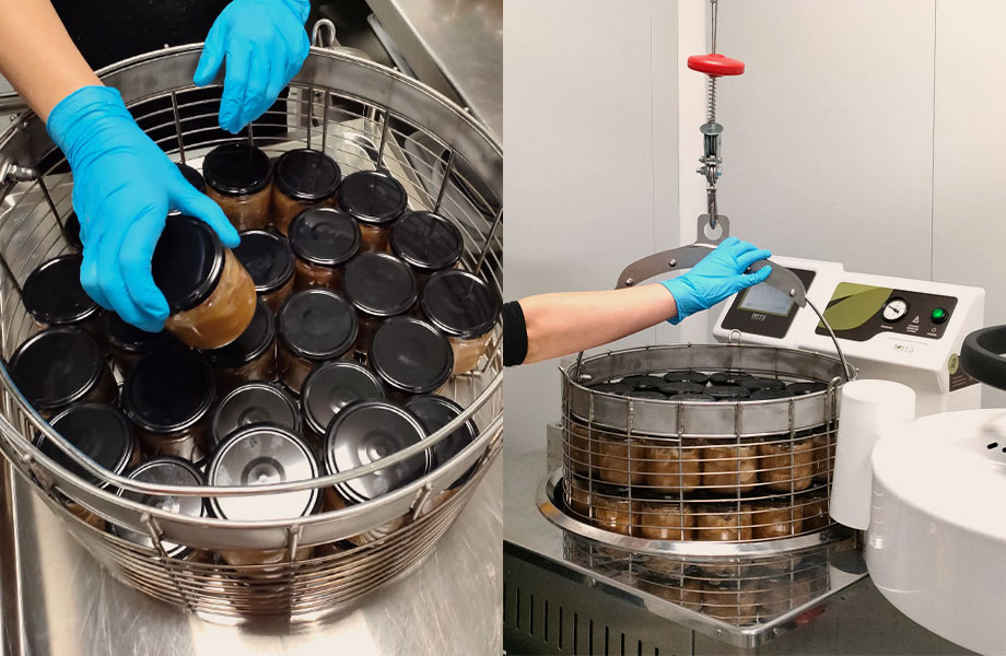 Elaboración de conservas Pibernat con las autoclaves TERRA Food-Tech®.