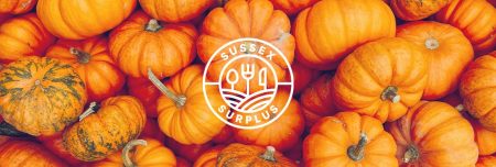 Abóboras, produto principal do Sussex Surplus, um projeto da Feedback Global